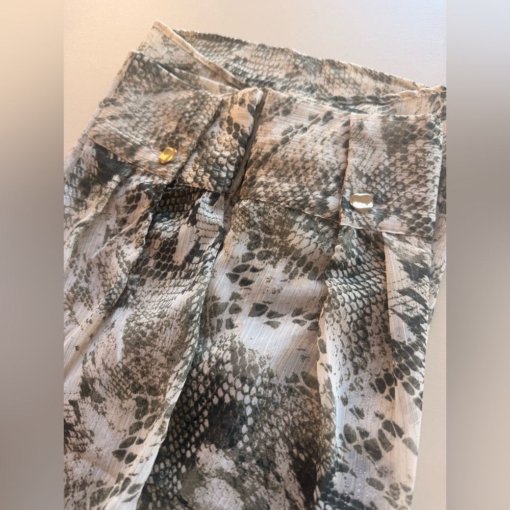 Abstract Pattern Sheer Blouse - image 5